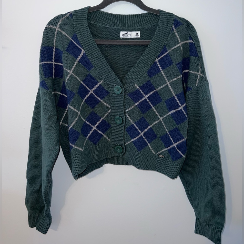 Hollister Cropped Cardigan SIZE MEDIUM